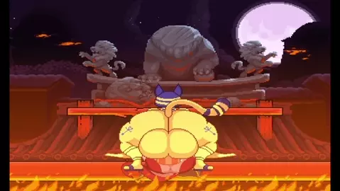 MUGEN - 3 Stage Showcase for Futa Queen Ankha on Truffe