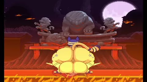 MUGEN - 3 Stage Showcase for Futa Queen Ankha on Truffe