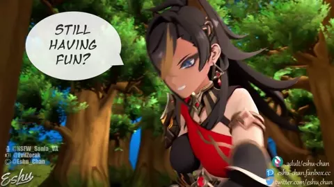 Dehya brutally fucks Elin (Genshin Impact)