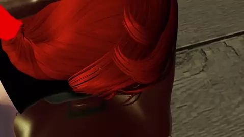 Redhead blows Ebony Shemale