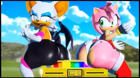 Amy and Rouge Tweking Upscaled