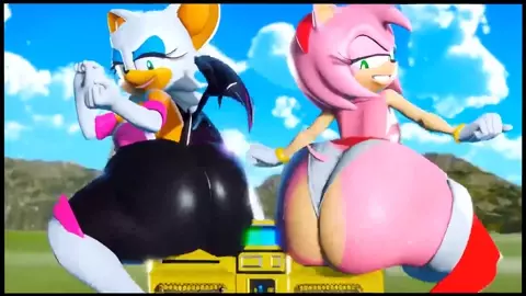 Amy and Rouge Tweking Upscaled