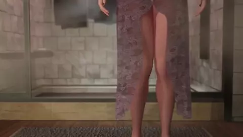 Bathroom Rendezvous: Hiro Finds Aunt Cass Alone and Needy