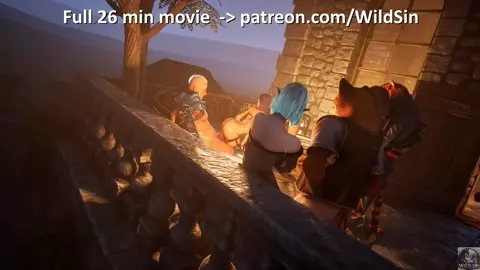 Castle Fun - orgy with Furry Tiger and Fox