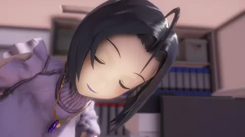 Late-night demonstration of new lip products [Taka84]