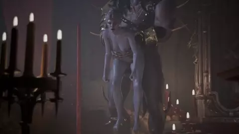 Minthara with the Minotaur by candlelight