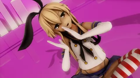 Shimakaze & Ayame - Crazy Lady (ver. 2) [MMD R18] Krankerthanker