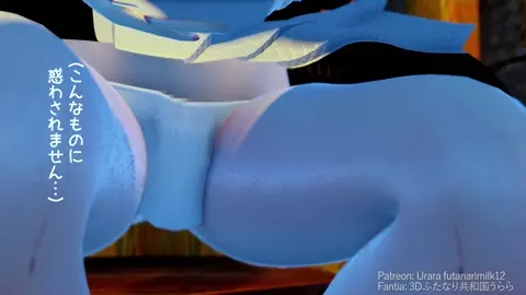 Futanari masturbate during a confession