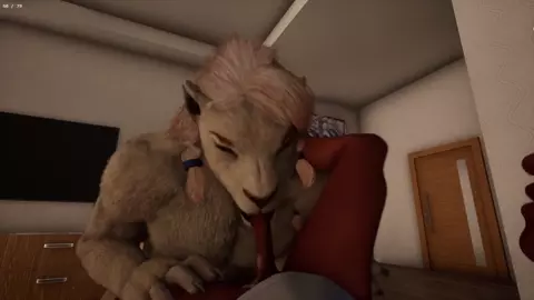 (Gay) Max cam't help himself two very different lions