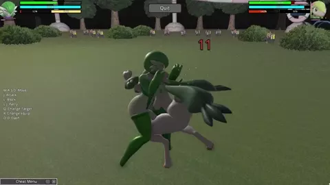 Faunazon vs Gardevoir! Heroine Rumble 2 Pokemon Futa X Futa