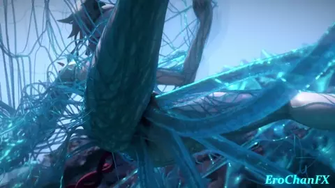 Wuwa Camellya slimed and tentacled