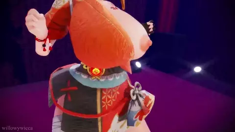 Yoimiya - Dynamic Hip Swing Dance (Dance MMD)