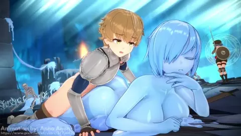 Slime girl gets fucked by knight