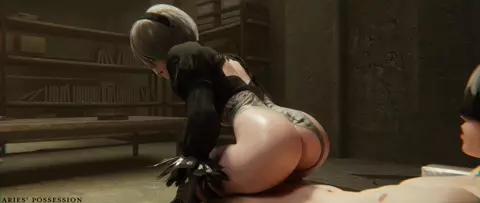 2B Riding 9S at the Resistance Camp