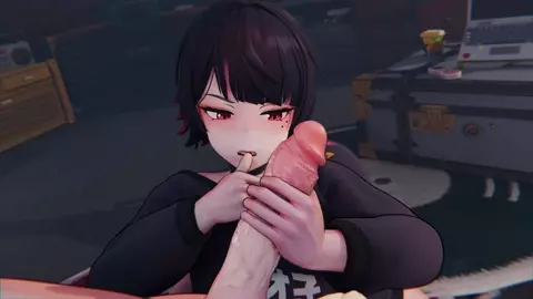 (4K) [Short] Ellen Oral Handjob [StarryMomoko]