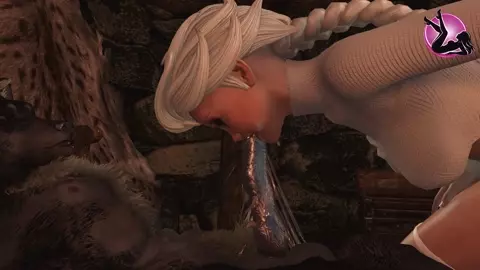 Elsa blows a Werewolf