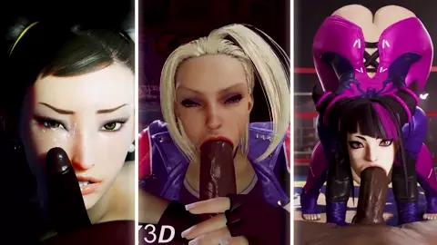 CHUN-LI VS CAMMY WHITE VS JURI | BBC FUCK BATTLE | STREET FIGHTER