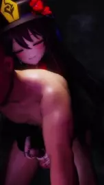 Hu Tao Handjob from behind