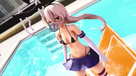 Shimakaze - Magical Girl and Chocolate [MMD] Haku-san