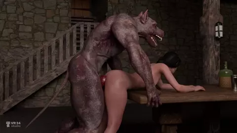 Hell Dog Fucks Girl On The Table