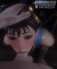 Chun-li sloppy blowjob POV