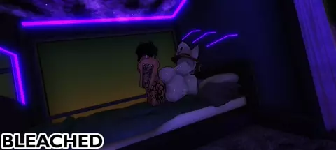 Shy Girl fell in love with my White Cock - ROBLOX BLEACHED