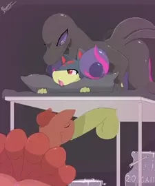 Quilava getting a blowjob