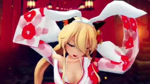 Shimakaze & Prinz - Kiss Kitsune [MMD R15] Hamselvish