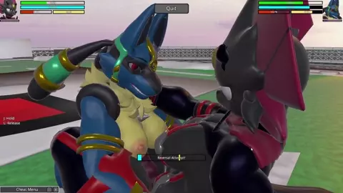 Weavile vs Lucario! Heroine Rumble 2 Pokemon Futa X Futa