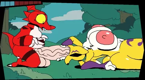 Renamon and Guilmon [Superiorfox]