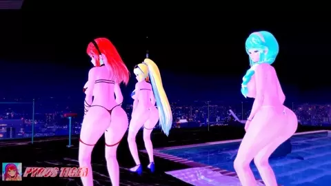 [Koikatsu] Anaconda (Striptease) || Stripper Pyra, Hostess Mythra & Mommy Pneuma